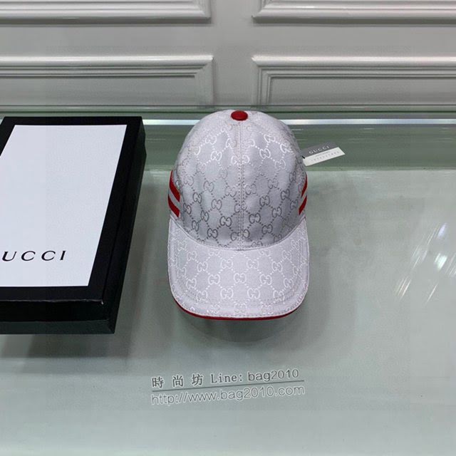 Gucci男女同款帽子 古馳三色織帶GG印花鴨舌帽棒球帽  mm1742